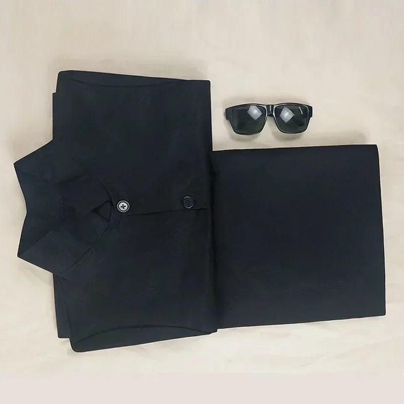 معطف نيو خندق أسود مصفوفة أزياء تنكرية للرجال أزياء حفلات الهالوين كوس بلاي ملحقات الدعامة #6