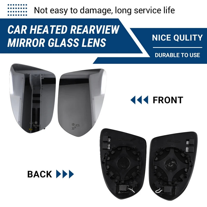 Car Heated Rear Mirror Glass Lens With Blind Spot Assist Function For Opel Vauxhall Astra K 2015-2019 Side Mirror Lens