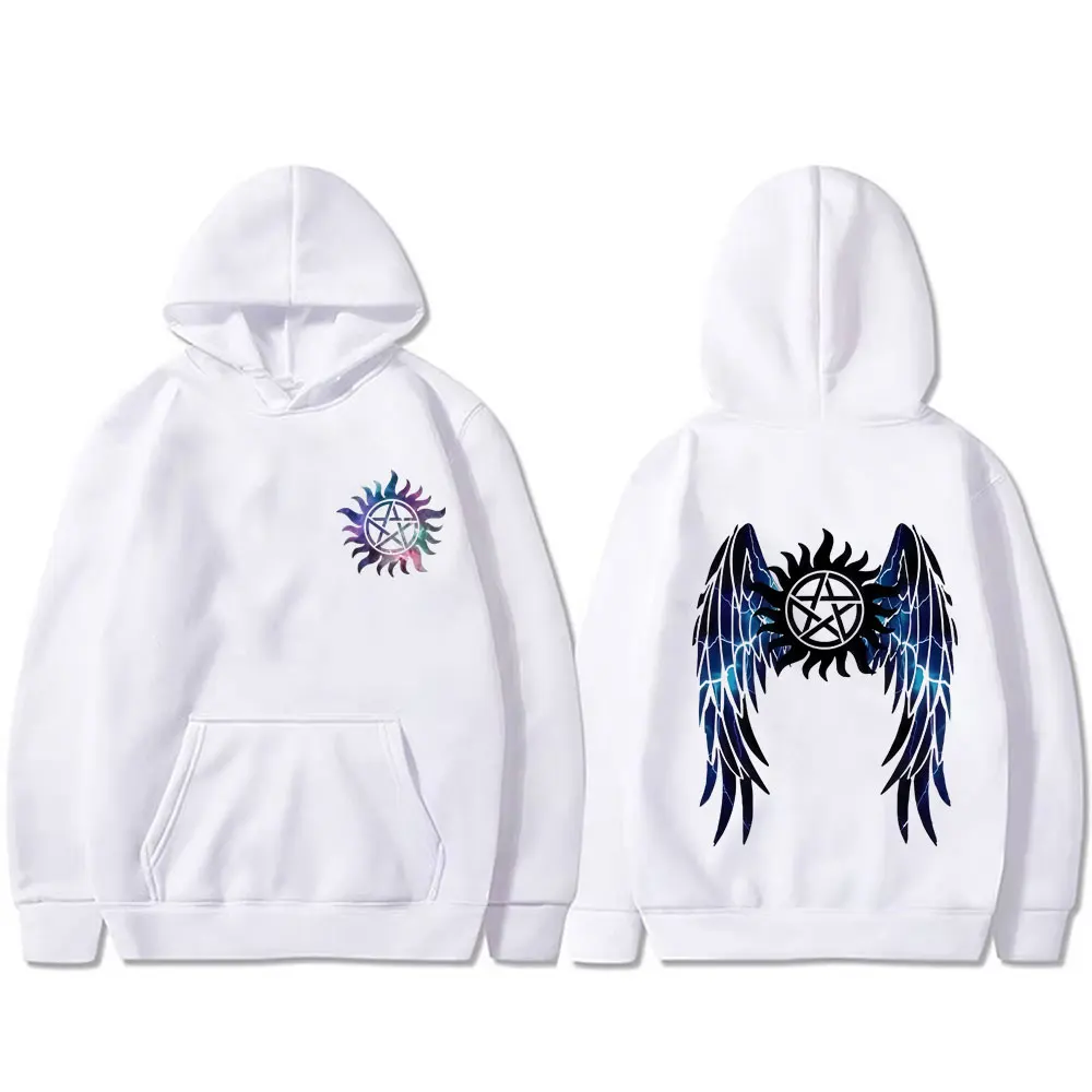 

Hot Sale TV Series Supernatural Graphic Hoodie Men Women Fleece Cotton Hooded Tracksuit Male Cosplay Oversized Pullover Hoodies