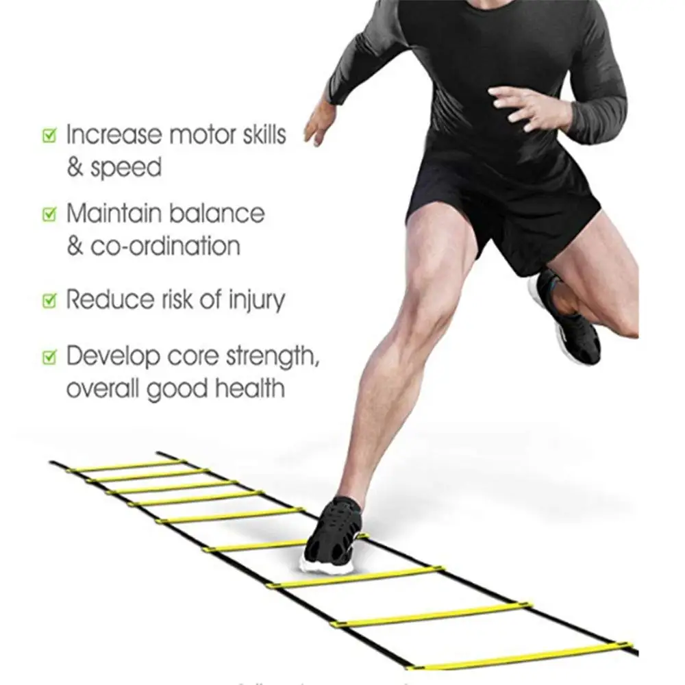 

Training Ladders Agility Speed Ladder Stairs Rungs with Strap for Soccer Football Sports Speed Ladder Fitness Training Equipment