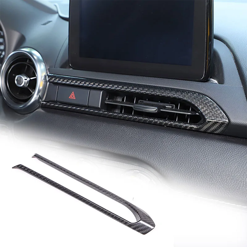 

For Mazda MX-5 2016-2023 real carbon fiber car center control air outlet frame decorative sticker interior accessories