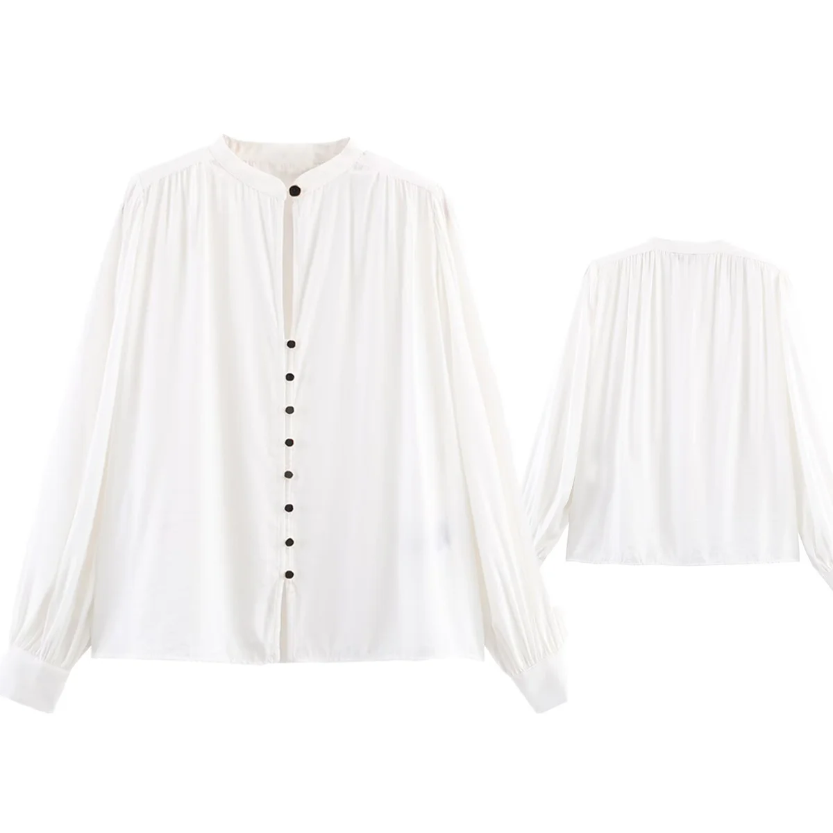 

Maxdutti French Elegant Top Minimalist Fashion White Shirt Women Top Shirts & Blouses Blouse Women's Clothes Shirts