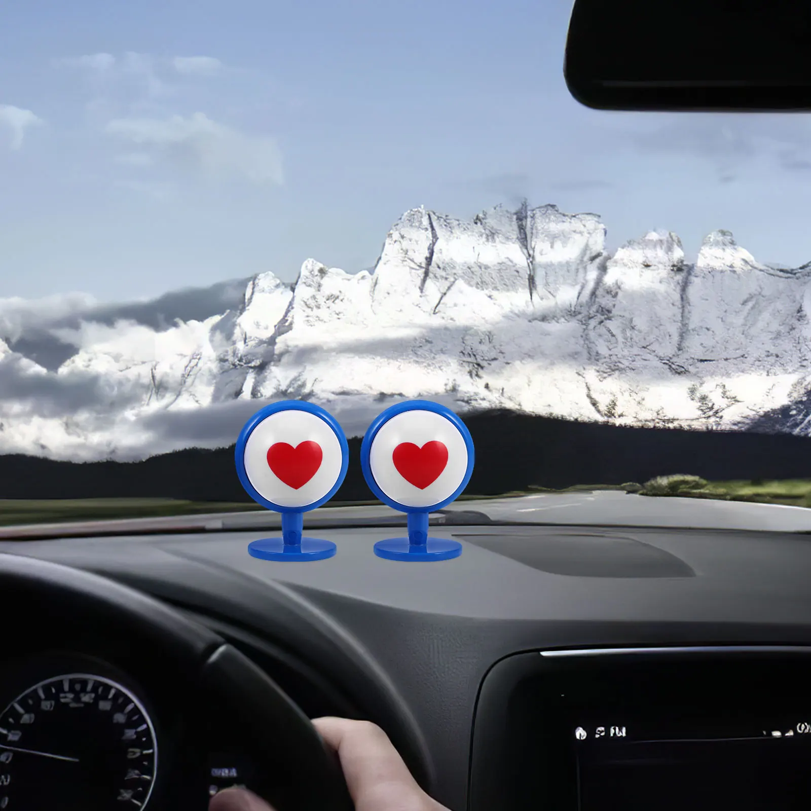 

1 Pair Cute Blue Eyes Motorcycle Decoration For Women Kids Snowboarding Skiing Funny Accessory Ornament Durable Sturdy