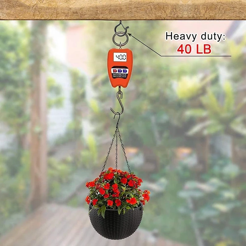 Lights Plant Bracket Bird Feeder Wind Chime Lantern Ceiling Safety Buckle Design Q-Hanger Screw Hooks