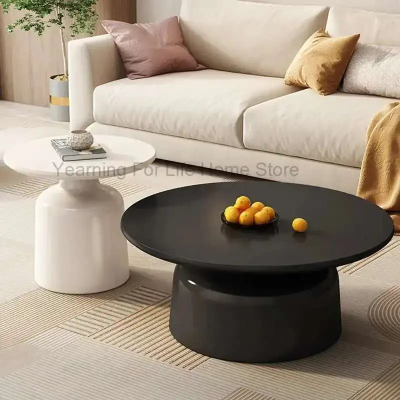 

Acrylic Cute Coffee Table Cheap Clear Round Simple Luxury Accessories Decoration Side Table Italian Couchtisch Patio Furniture