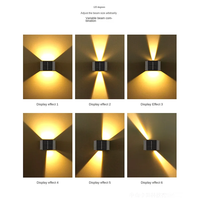 

【Buy It-Now!】 Solar Wall Light Outdoor Up-Down Lighting LED Lamp Solar Wall Washing Lights for Courtyard Garden Dimmable
