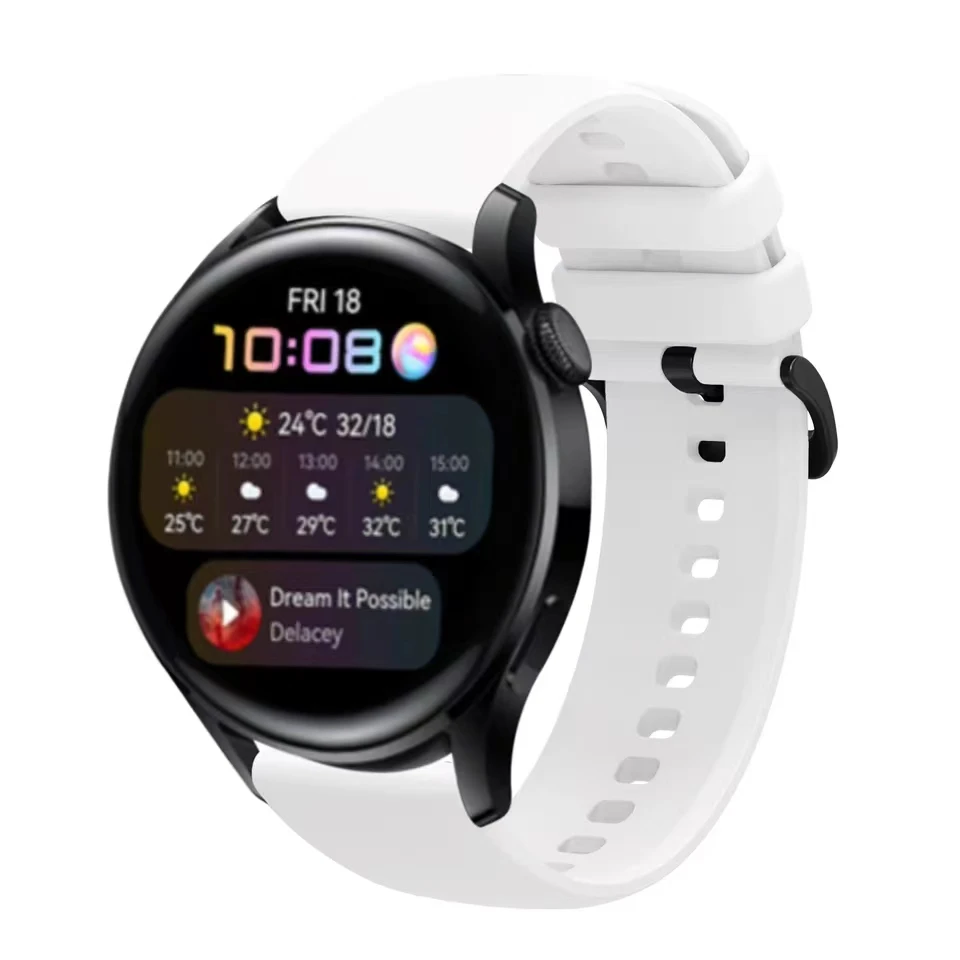 22 مللي متر لينة سيليكون حزام لهواوي ساعة 3 برو 46 مللي متر Amazfit GTR 47 مللي متر الرياضة الذكية ساعة معصمه لسامسونج غالاكسي ساعة 46 مللي متر