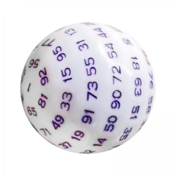 

Acrylic D100 Dice 100 Sided Polyhedral Die Gaming Educational Tabletop Accessory for Family and Party Use