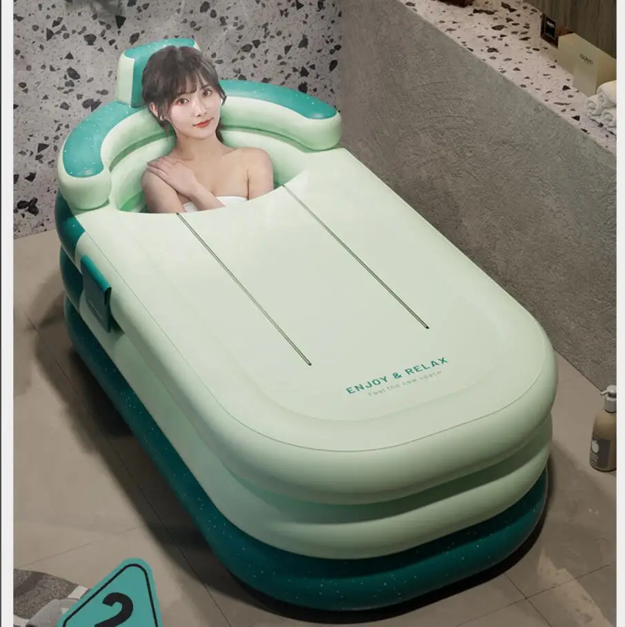 

Bathing Bucket for Adults, Inflatable Bathtub, Thickened and Foldable Full Body Sitting Bathtub Sweat Steaming Medicine Bath