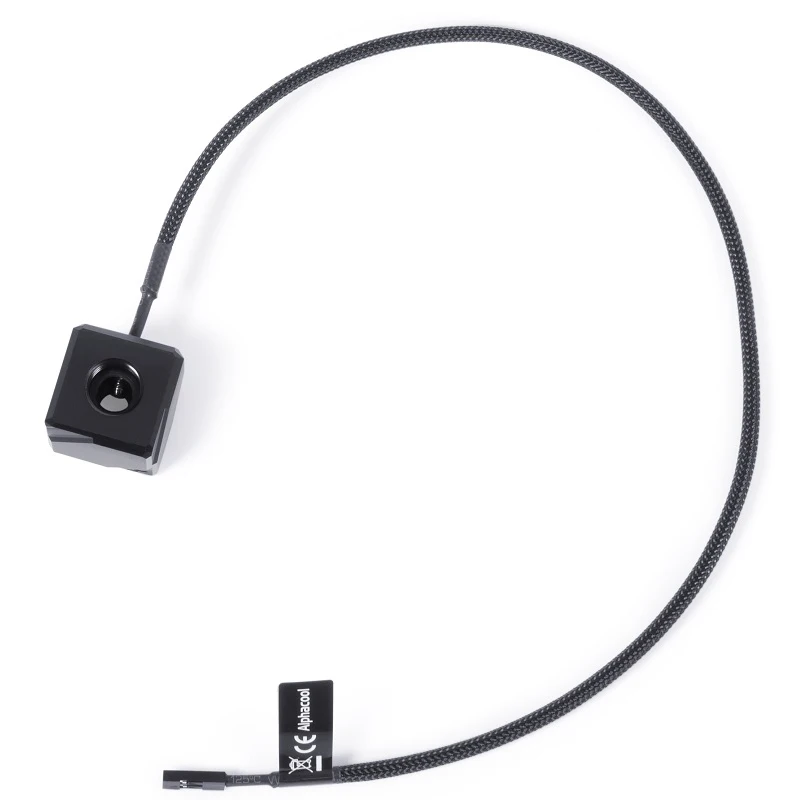 Alphacool Water Temperature Sensor Square Acetal,Simple Cube Shaped, Compact Can Be Integrated Into Any Water Circuit,2pin