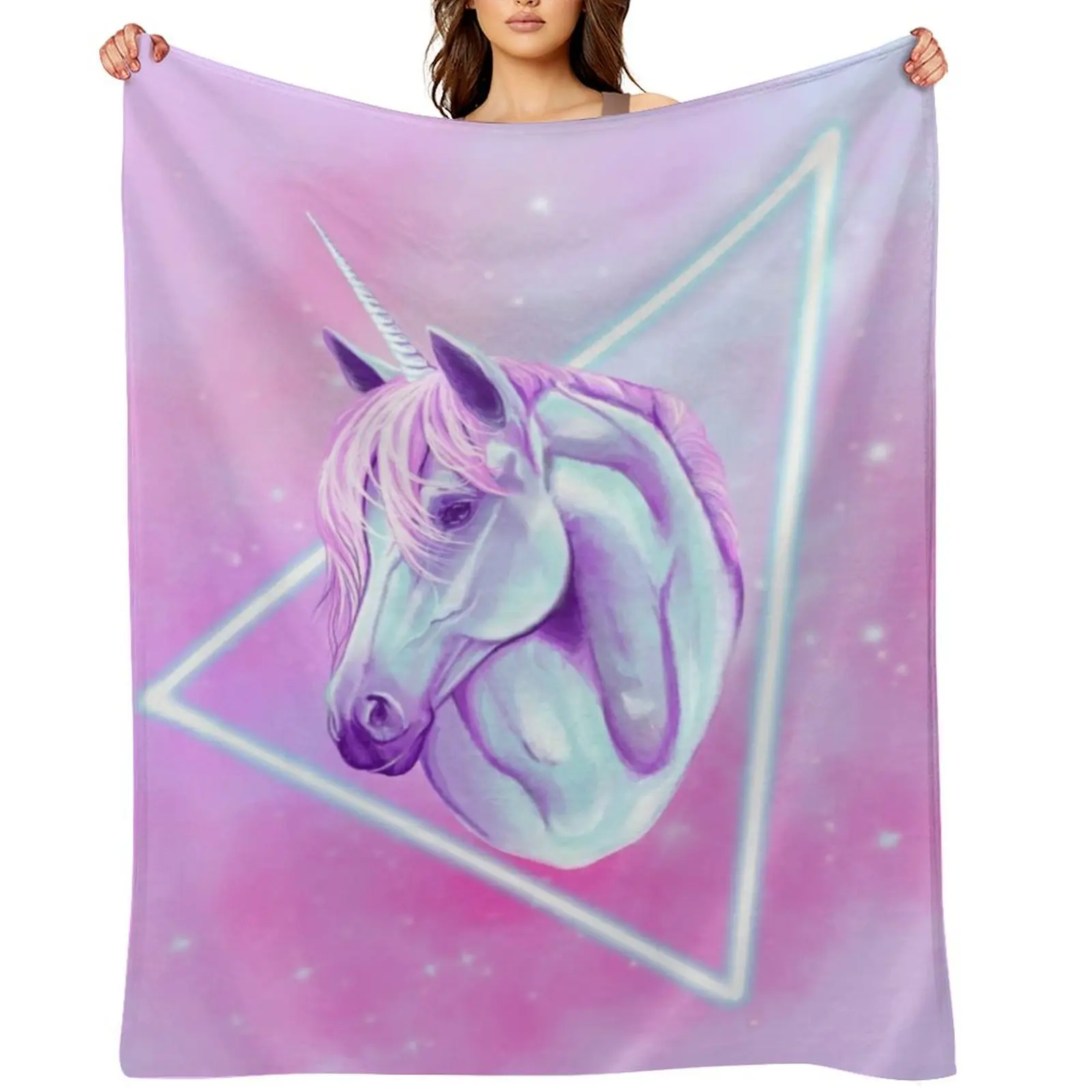 

Stay Magical 80's Unicorn Throw Blanket Winter beds Thermals For Travel Luxury Designer Flannel Blankets