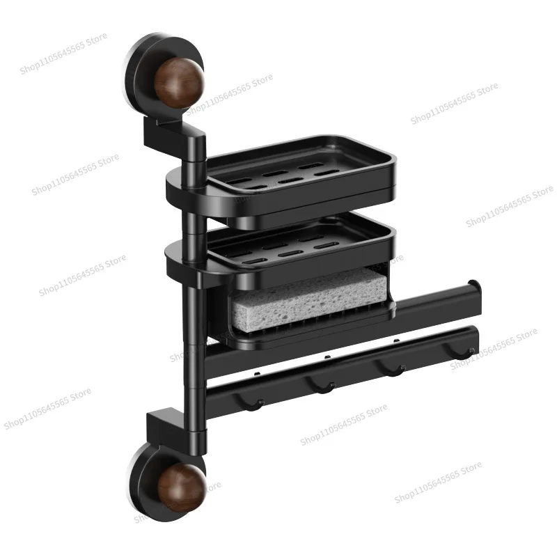 For suction cup soap box without punching bathroom household wall-mounted soap box soap drain box placement rack
