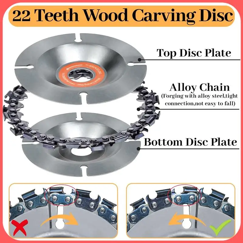 

AA89-11 PCS Wood Carving Disc Angle Grinder Wood Carving Disc Wood Shaping Grinding Disc For 4Inch Or 4 1/2Inch Angle Grinder