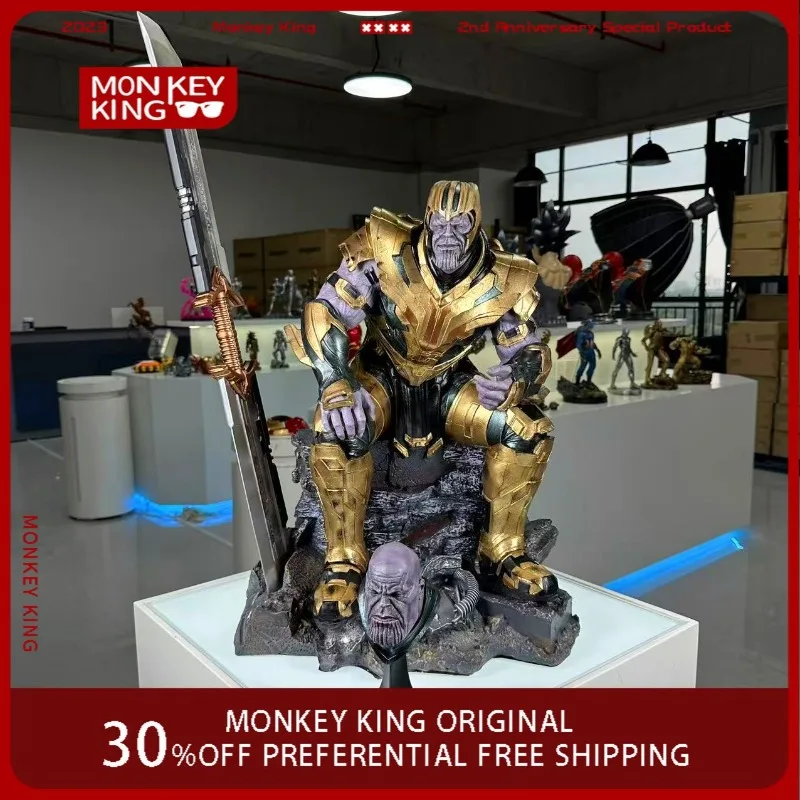 

1/4 The Avengers Figure Thanos Sitting Posture GK Anime Resin Model Desktop Ornament Decorations Holiday Gifts Children Toys