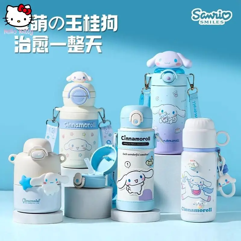 

Sanrio New Anime Cartoon Fashion 316 Children's Vacuum Cup Cinnamoroll Student High-Pretty Kawaii Girl Portable Straw Water Cup