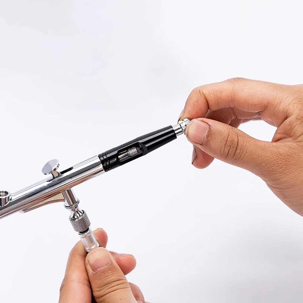 Tragbare elektrische Keramik-Glasur-Sprühpumpe – 0,3-mm-Düsen-Glasur-Sprühgerät, einstellbarer Luftdruck, niedrige Vibration, 20-ml-Farbbecher