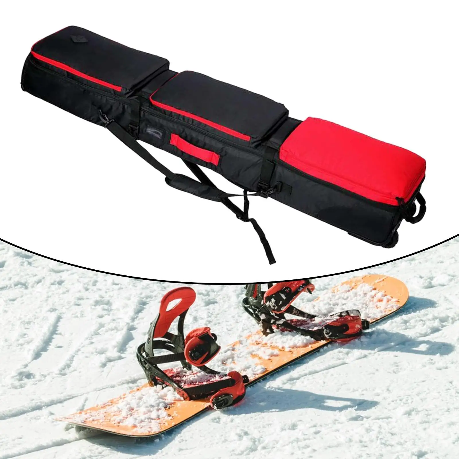 

Snowboard Bag Ski Bag Men Women for Air Travel Heavy Duty Zippers and Buckles Padded Wheeled Ski Carry Bag Snowboard Carrier