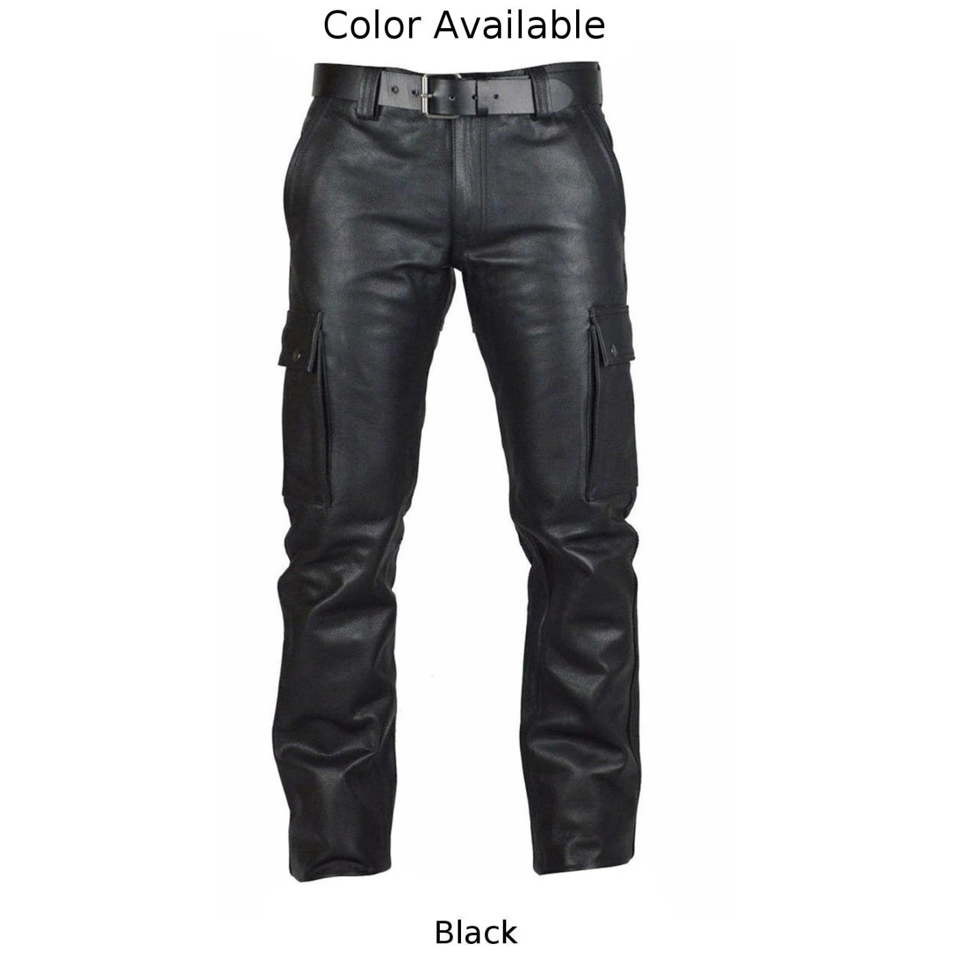 Men Pants PU Leather Party Costume Pencil Pants Fit Elastic Goth Hip Hop Motorcycle Trousers Retro Solid Color