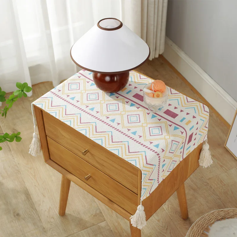 Multifunctional Dust Cloth, Digital Printed Bedside Table Bucket Cover, Towel for Microwave Refrigerator, Washing Machine