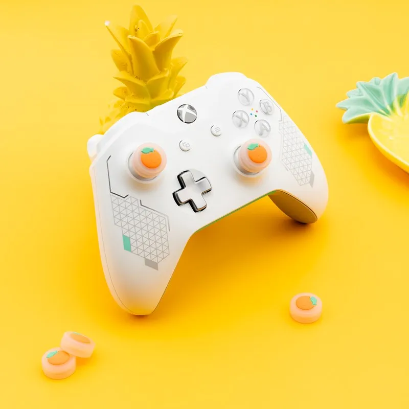 GeekShare Cute Fruit Silicone Sony PS5 PS4 Controller Joystick Caps XBOX ONE NS Pro Game Console Analog Thumb Stick Grips 4pcs