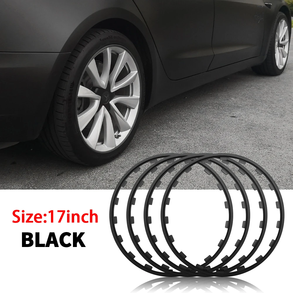 16/17/18/19/20 Inch 4 Stuks Auto Voertuig Velg Protector band Guard Ring Strip Auto Decoratie Voor Tesla Model 3 Y X S 2017-2023