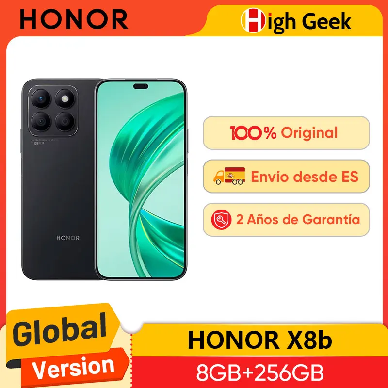 Gloabal Version HONOR X8b 108MP Main Camera 50MP Front Camera 6.7inches AMOLED Display Snapdragon 680 4500mAh Battery Smartphone