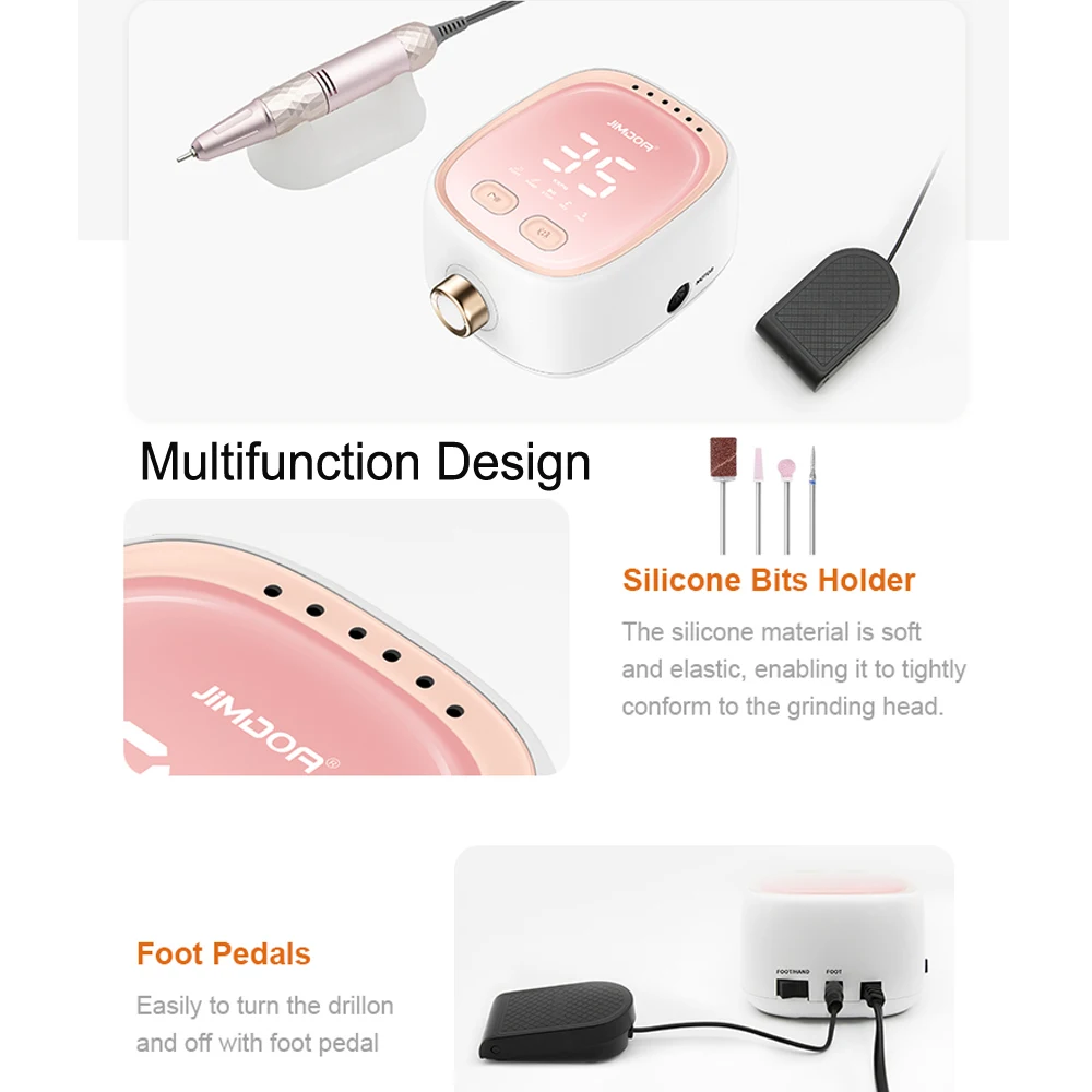 35000 دورة في الدقيقة مسمار آلة الحفر قبضة معدنية مبرد أظافر كهربائي للتقليم الاكريليك هلام مسمار المهنية مسمار الحفر أقل الضوضاء #3