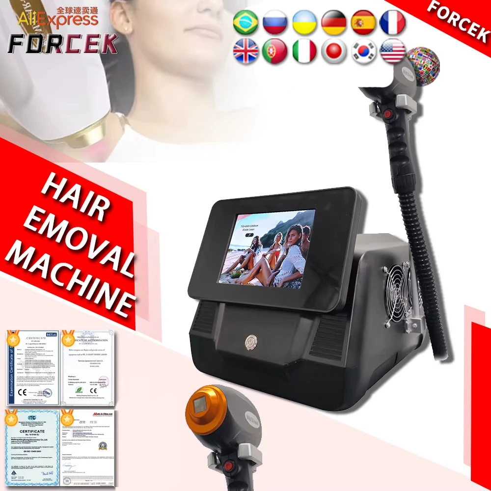 

2025 New Desktop Diodo Laser Freezing Hair Removal Machine Professional 755-808-1064nm Beauty Skin Rejuvenation Equipment