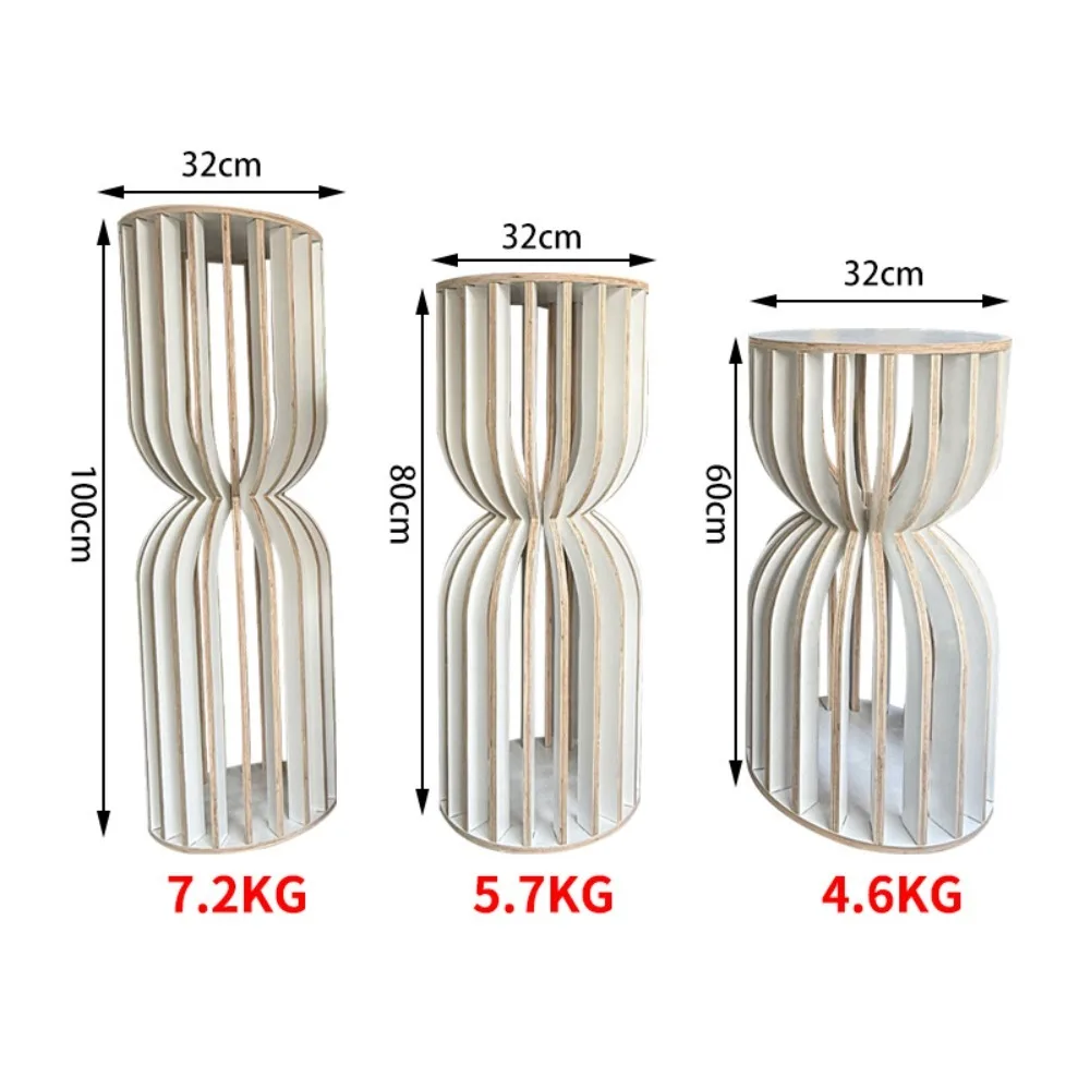 Wooden Roman Column Wedding Flower Stand Rustic Birthday Cake Display & Dessert Table Centerpiece Party Event Supplies image 4