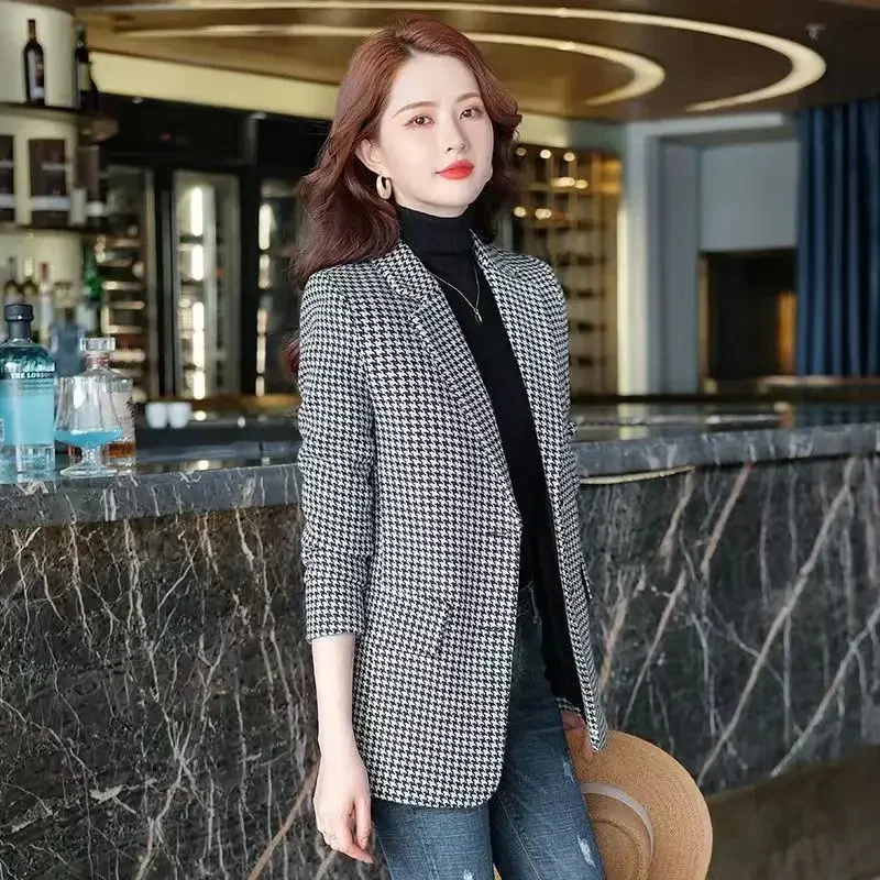 

Outerwears Long Sleeve Korean Style Slim Blazer Woman Skinny Jacket 2025 New Arrivals Bring Luxury Clothing Sale Coats for Women