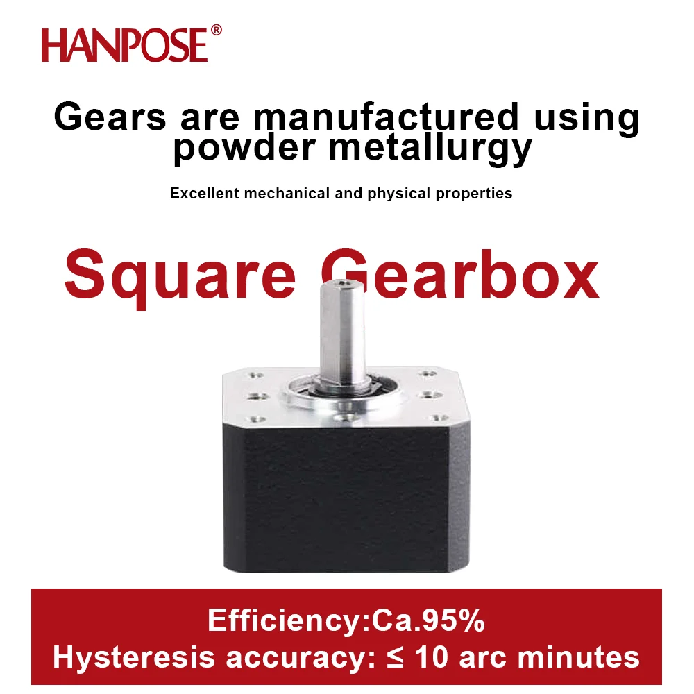 42 Square Stepper Motor with 42HP40-HN10 Gearbox for Adjustable Speed Forward/Reverse Operation