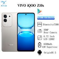 New VIVO IQOO Z10x Dimensity 7300 Original 6500mAh 44W SuperVOOC 6.72 Inch LCD 120Hz 50MP Rear Camera OTA Update