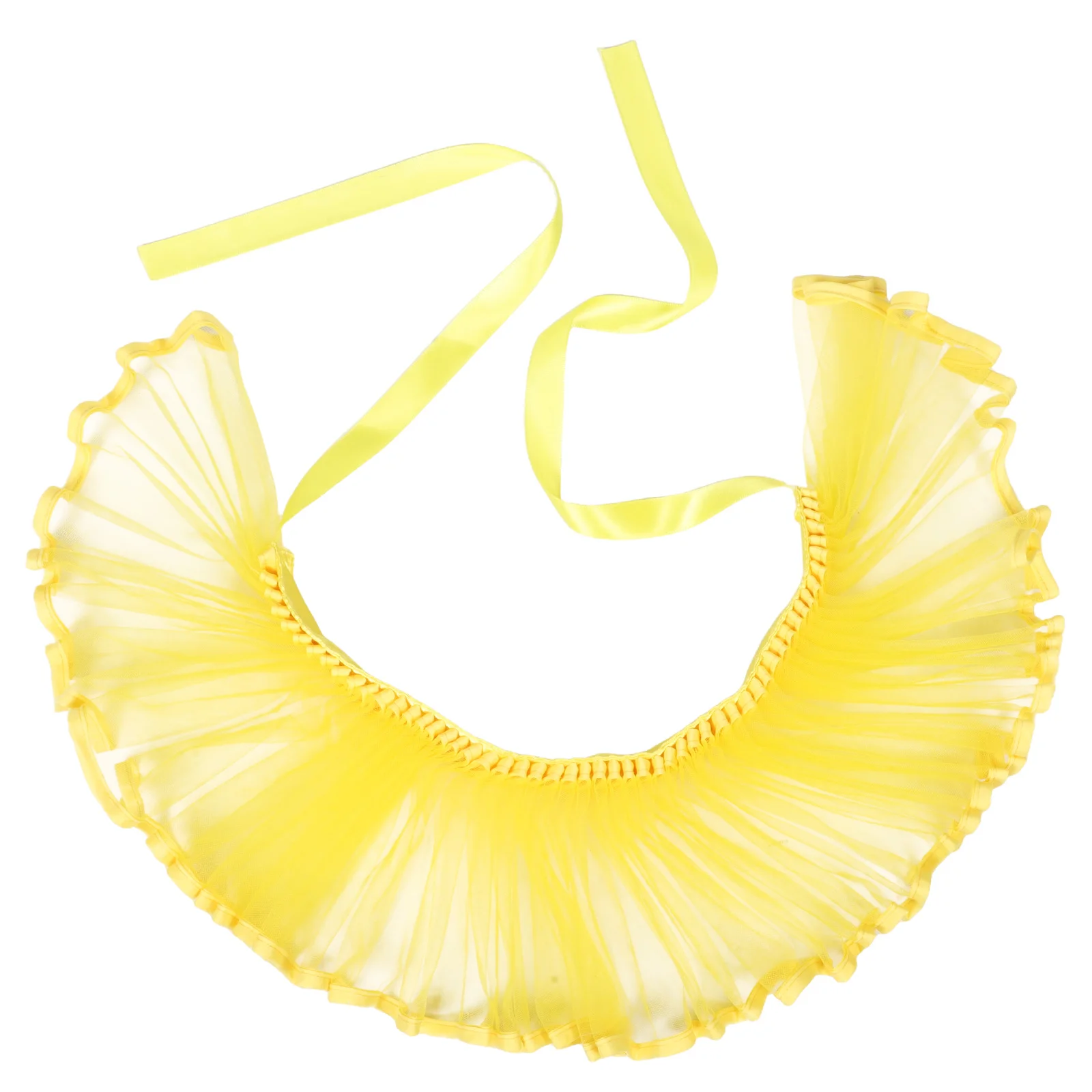 Vintage Ruffled Collar Detachable Tulle Neck Ruff For Renaissance Medieval Clown Costume Cosplay Party Fashion Accessory
