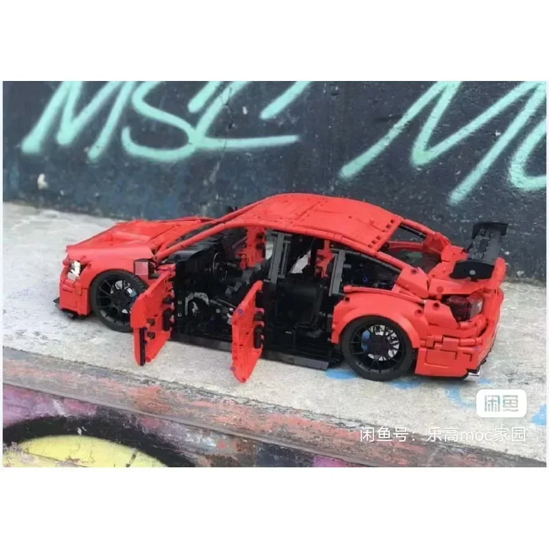 

Новый MOC-79953 красные строительные блоки из мелких частиц RC STI Roadster сборная игрушка модель для мальчика на день рождения строительные блоки подарок