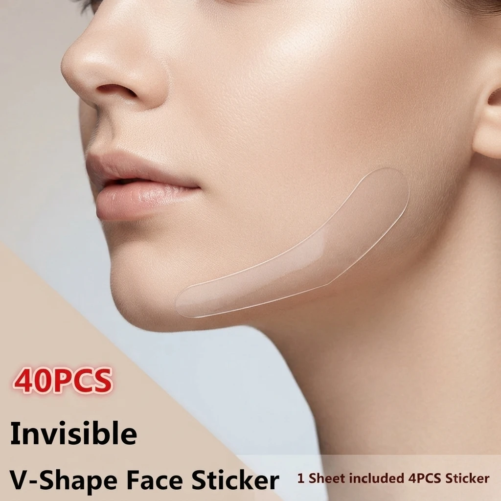 V Face Stickers 10 Sheets Set Invisible Adhesive Tape for Facial Lift Wrinkle Sagging Skin