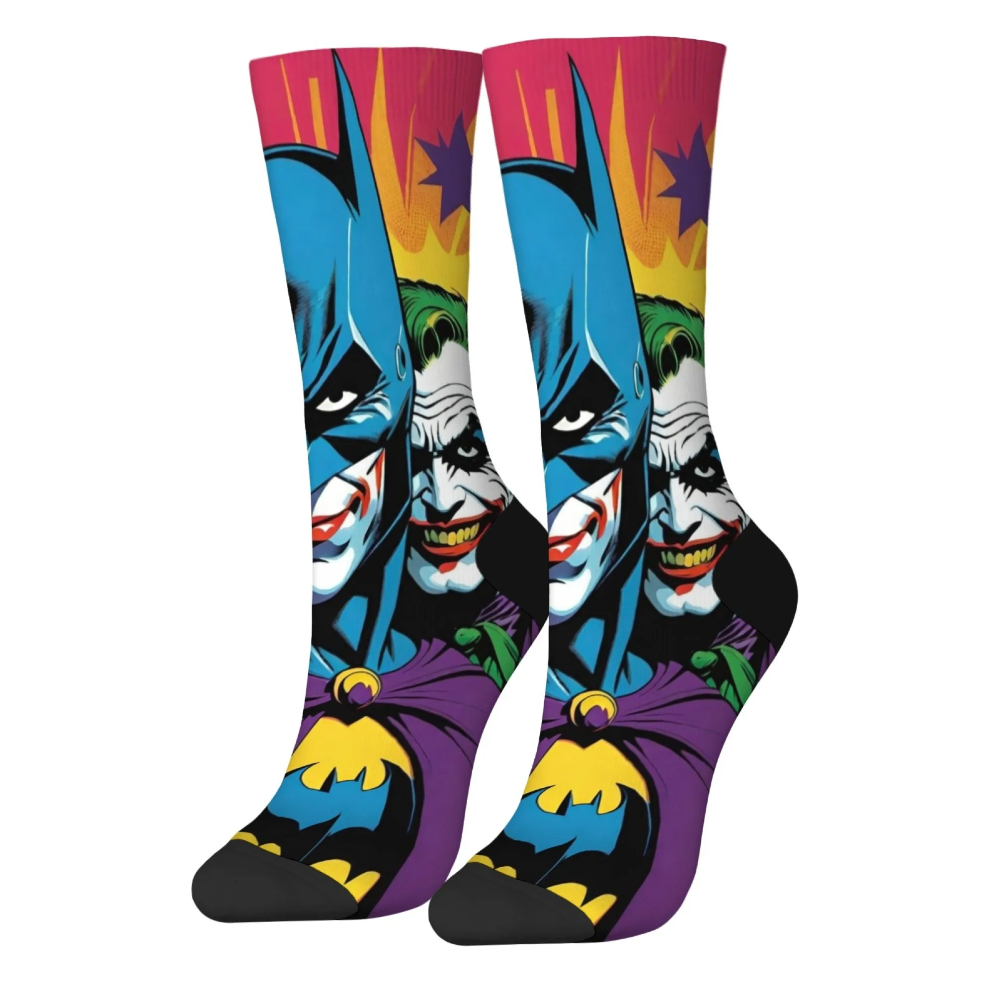 Engraçado abstrato arte criativa padrão masculino na moda meias quentes elásticas meias esportivas harajuku hip-hop festa louca meias felizes