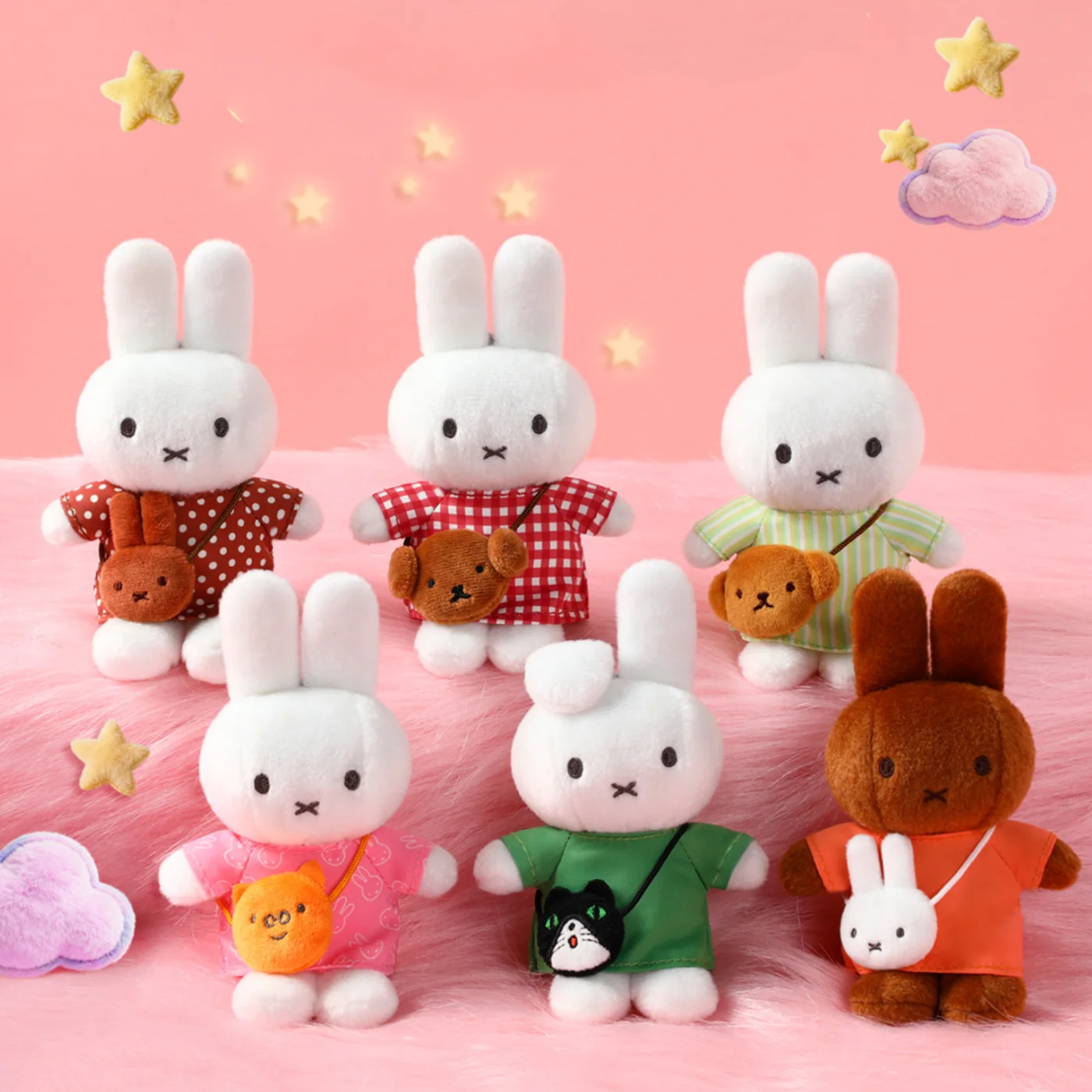 Echte Miffy Mysterious Box Travel Series Blind Box Schlüsselanhänger Puppenspielzeug Ornament Weihnachtsgeschenk Spielzeug