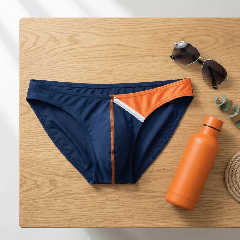 

Creative Thin Men's Triangle Panties Low Waist Lingerie Men's Underwear Breathable Ice Silk Underwear Male