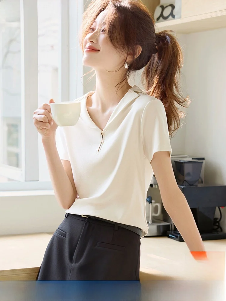 

Эффект похудения ort Sve irt воротник-стойка с завязкой на талии женская мода корейский Sle для поездок на работу Sle летнее новое поступление