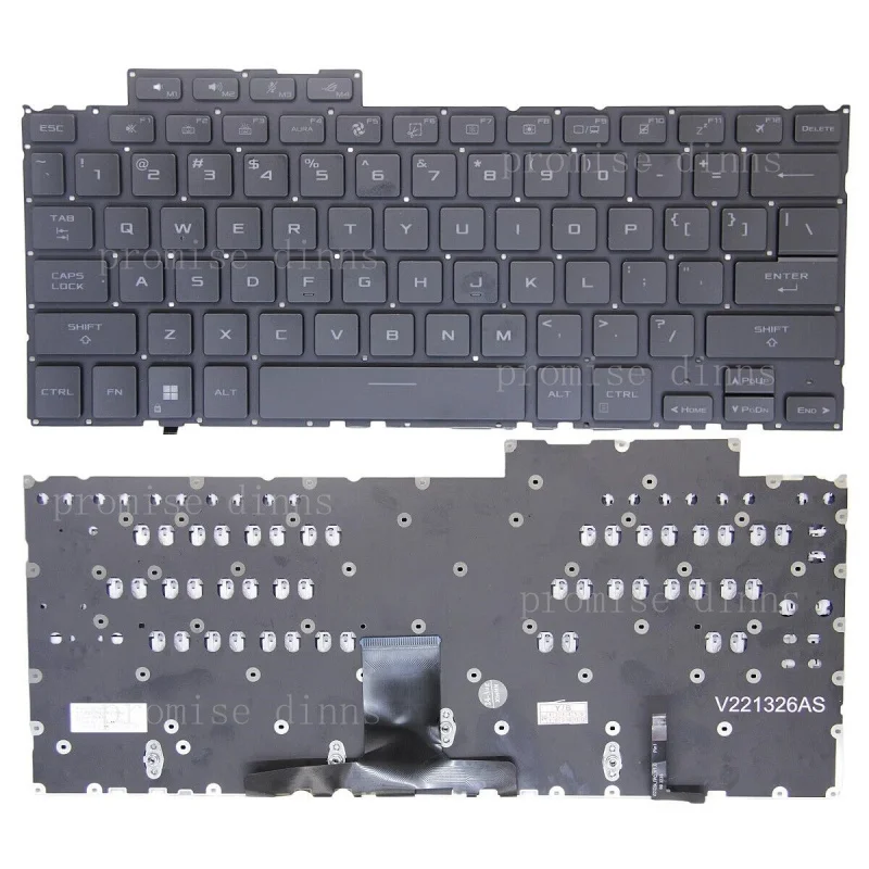 

M for Asus ROG Flow X13 GV302 GV302XA GV302XU GV302XV 2023 US Backlit Keyboard