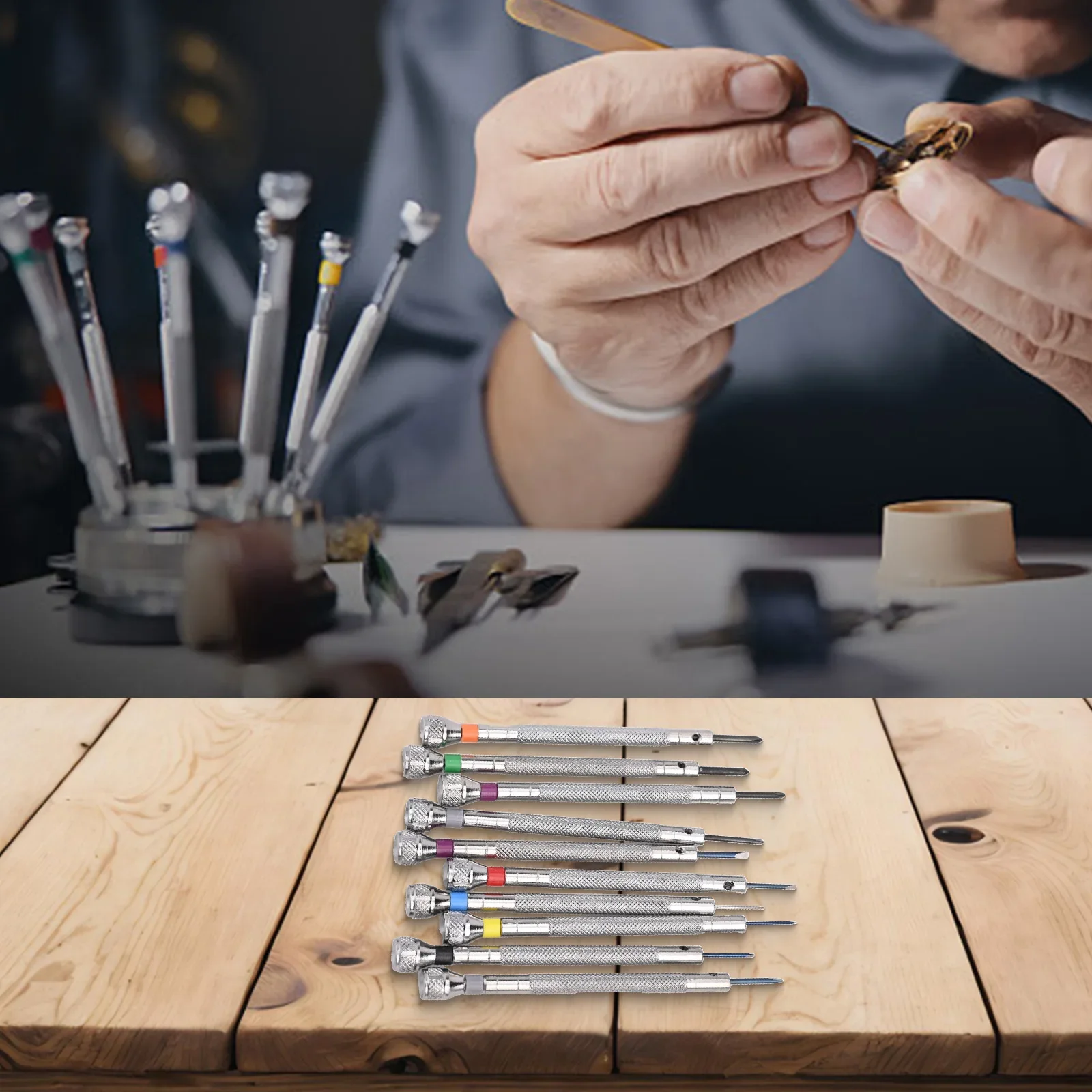 Screwdriver Bit Repair Your Favorite Watch or Glasses with Ease Our 10 Piece Watchmaker Screwdriver Set is Built to Last