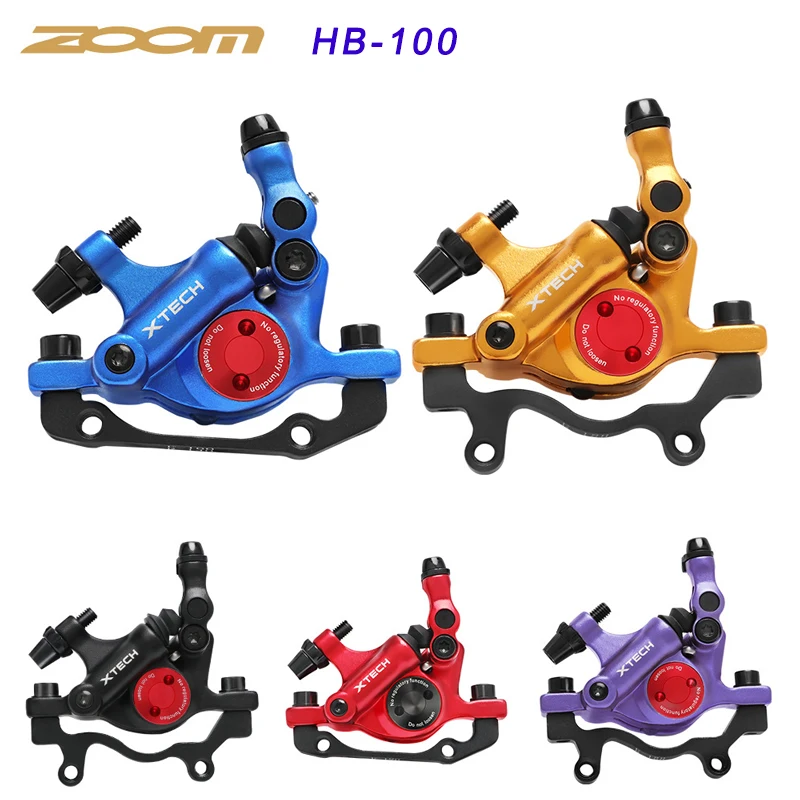 ZOOM HB-100 MTB Hydraulic Line Pulling Disc Brakes Bike Oil Brake Bicycle Brake Accessories Bicycle Calipers Set