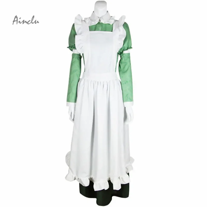 Ainclu Free Shipping Anime Product Axis Powers Hetalia Italy Maid Halloween Cosplay Costume Military Uniform Female Closing