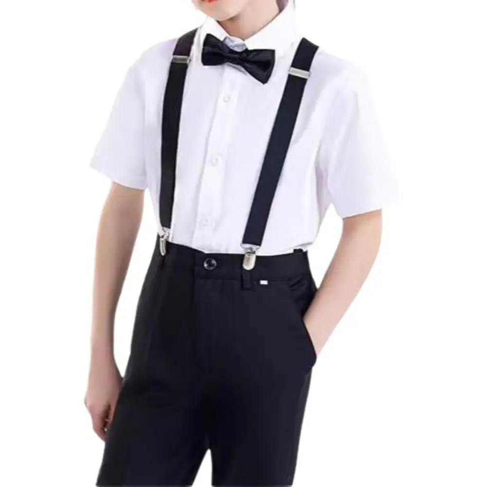 Classic Accessory Adjustable Kids Suspenders Elastic Solid Color Children Belt Y-Back Braces