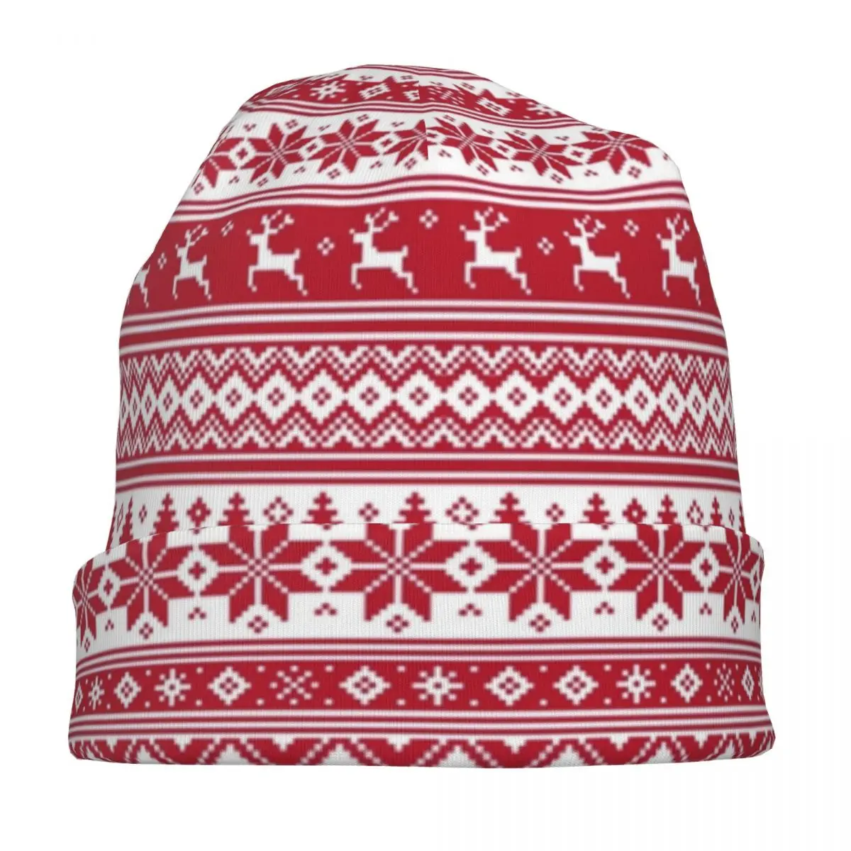 Nordic Scandinavian Christmas Bonnet Hat Knitted Hat Hip Hop Street Skullies Beanies Hat Men's Women's Warm Head Wrap Caps