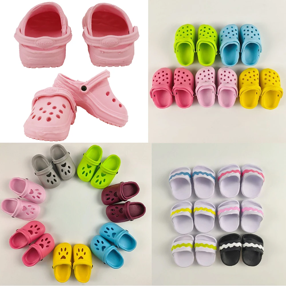 7 CM Doll Shoes Sandal For 43 CM Born Baby Doll Clothes Accessories 18 Inch American Doll Girl‘s Toys Our Generation Cat Shoes