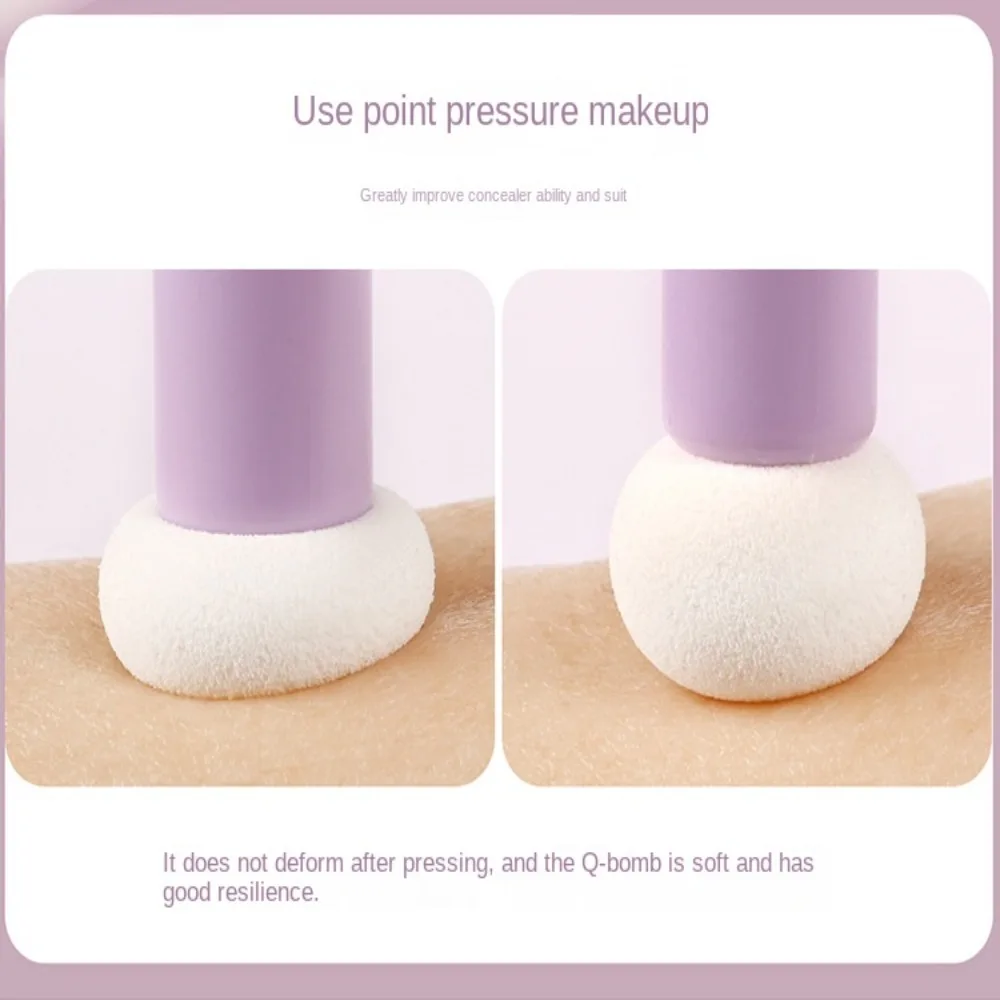 

Smudge Makeup Brush Round Head Lip Brush Soft Candy Color Mushroom Head Concealer Brush Portable Mini Lipstick Blending Brush