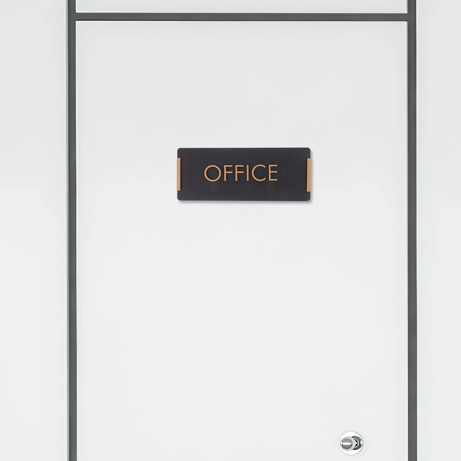 Acrylic Office Sign Wall Door Mount Peel and Stick Sleek Design Wear-Resistant Surface Easy Clean for Corporate Visitor