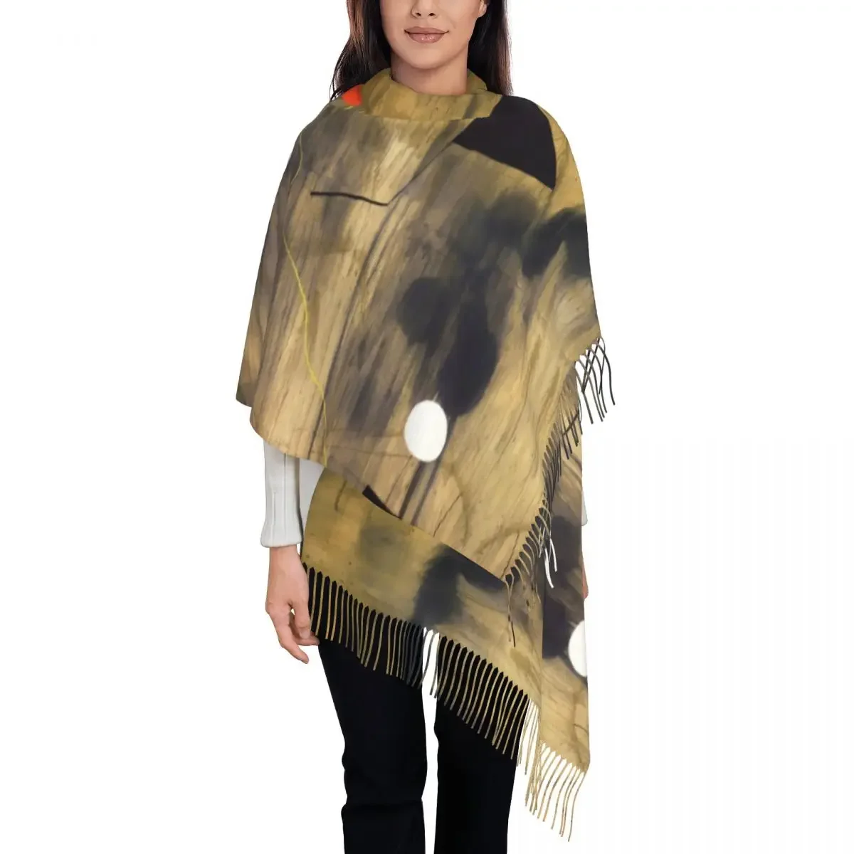 The Birth Of  Scarf for Women Stylish Winter Wrap Shawl Joan Miro Abstract Art Tassel Wraps