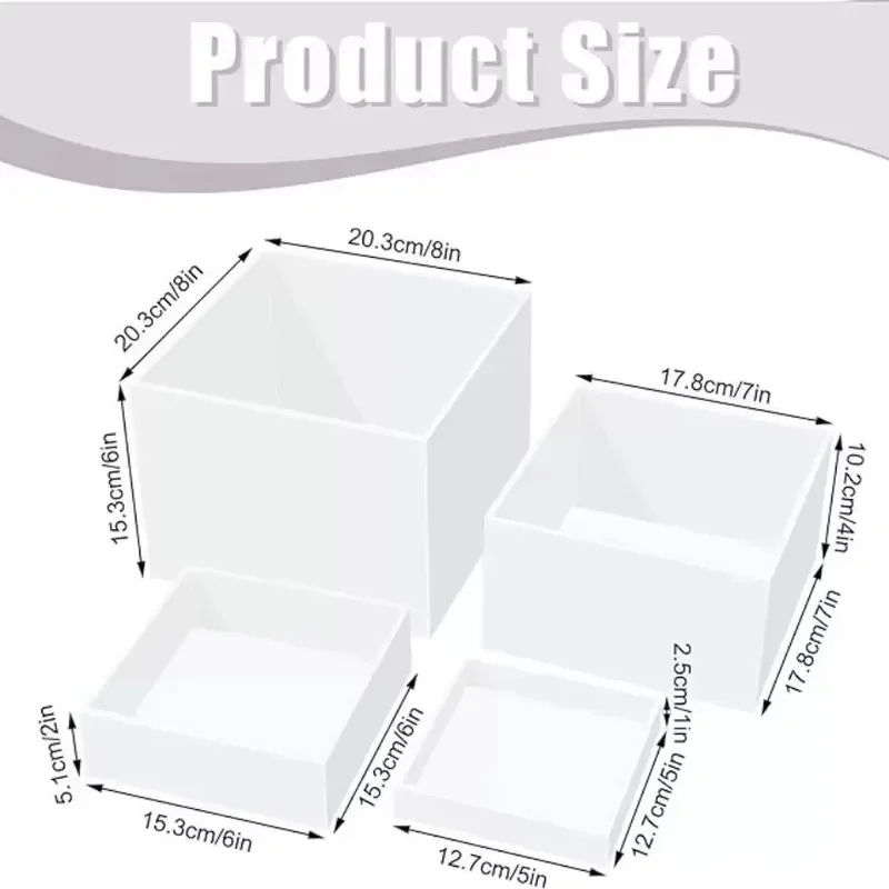 White Acrylic Dessert Display Stand for Hotel Restaurant Buffet Cake Tray Holder Catering Self Service Food Presentation Rack